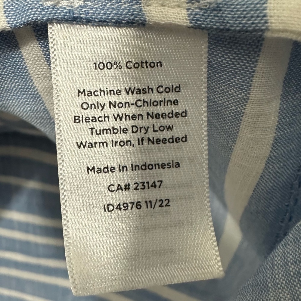 Talbots Linen Buoyant Stripe Shell Top Blouse - image 8